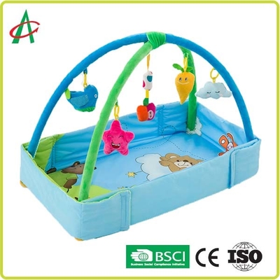 Vouwbare Wasbare Mat 76cm van het Babyspel Multikleur met Leuk Gevuld Stuk speelgoed