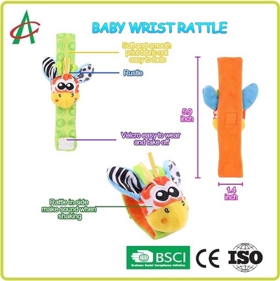 3,36 Ons van de Babypluche de Rammelaar, ASTM-Voet en Polsrammelaars