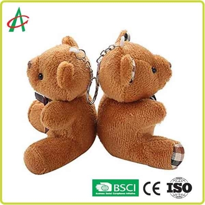 8cm de Sleutelringsbsci certificaat van Plucheteddy bear handcraft with metal