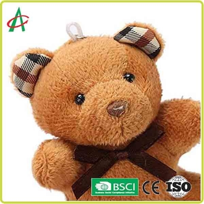 8cm de Sleutelringsbsci certificaat van Plucheteddy bear handcraft with metal