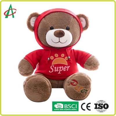 Ce 30cm Pluche Teddy Bear Reinforced Stitching With Hoodie