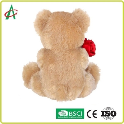 9,45 Duim van Plucheteddy bear de holdings nam met het zachte tan certificaat van bontce toe