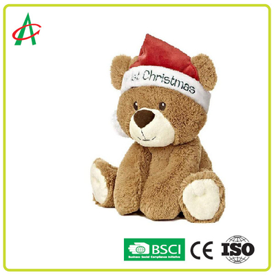 Mooie 1st Kerstmis van Teddy Bear Xmas Gift Plush Toy Stuffed Animal My past aan