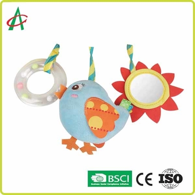 Zacht Stuk speelgoed 68cm*35cm van de boa Spiraalvormig Kinderwagen met Pluche Duck And Mirror