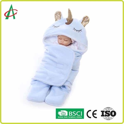 Flanel Unicorn Pillow Sleeping Bag 65x75cm met Klitband voor Babys