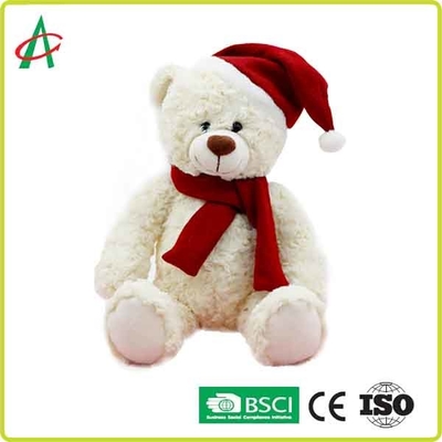 Huggable 25cm Pluche Teddy Bear With Christmas Cap