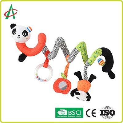 BSCI-Aangepaste de Spiegels van Babypanda plush spiral toy with