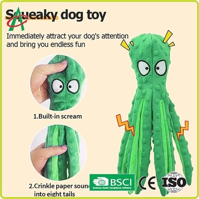 Speelgoed van de de Pluchehond van de douaneoctopus het Duurzame Onverwoestbare met Squeakers