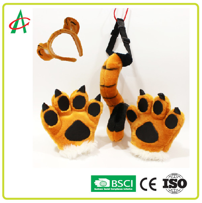 BSCI BPA Vrij Tiger Tail, Poten en het Hairband Gevulde Stuk speelgoed van de Dierenpluche